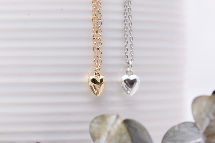 Petite Puffy Heart Necklace