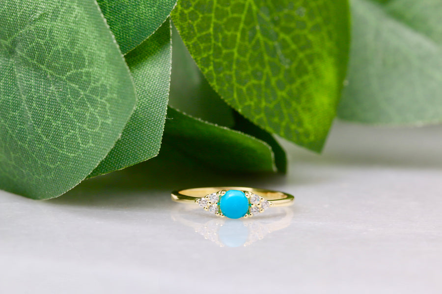 Turquoise CZ Ring