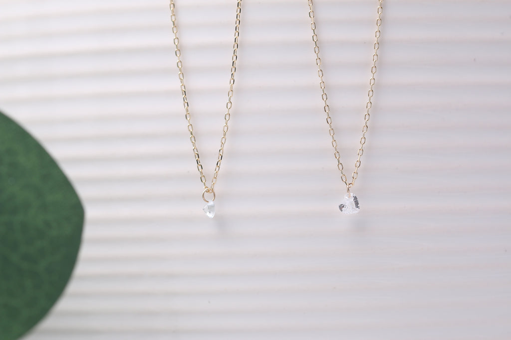 10K Micro White Sapphire Necklaces