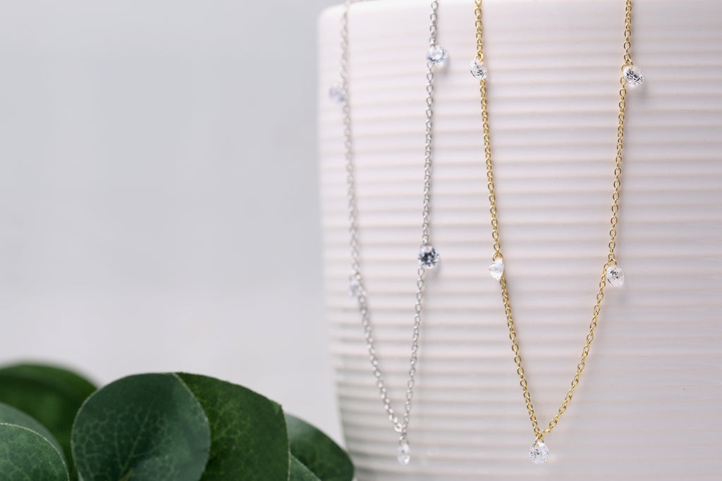 Crystal Fleck Necklace