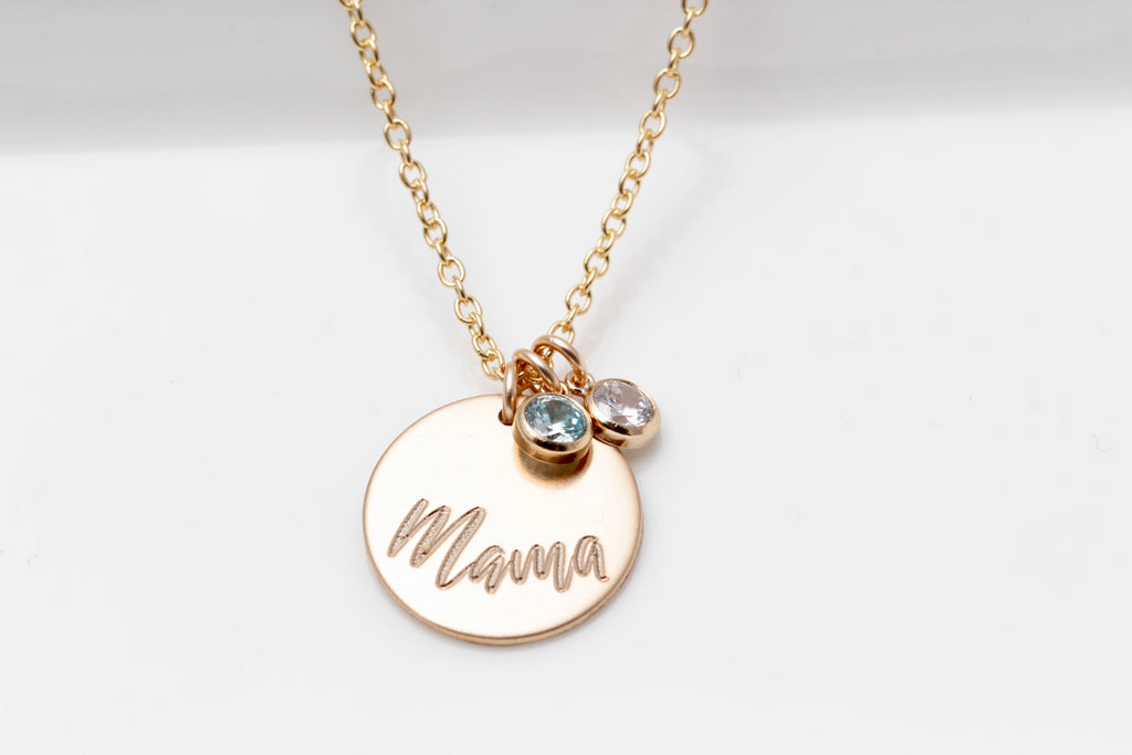 "Mama" Birthstone Necklace