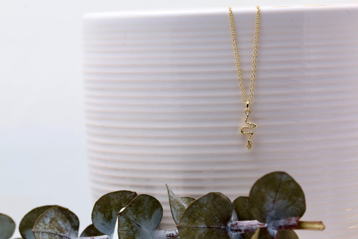 10K Snake Necklace