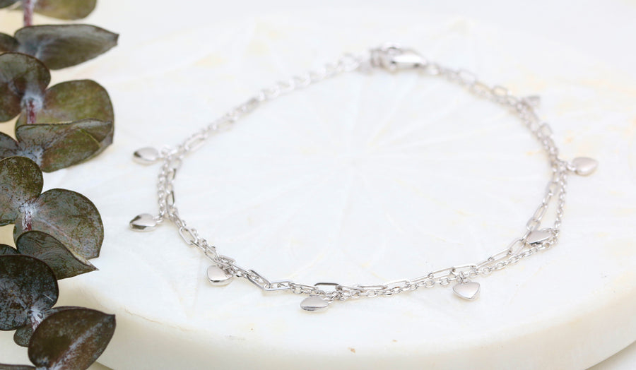 Double Strand Heart Bracelet