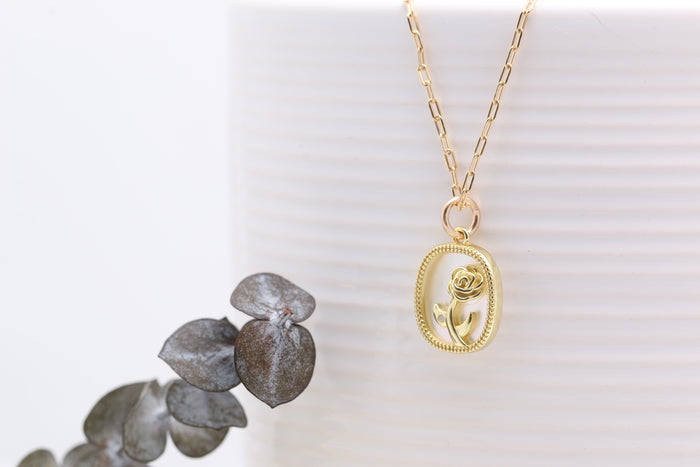 Pearl Rose Necklace