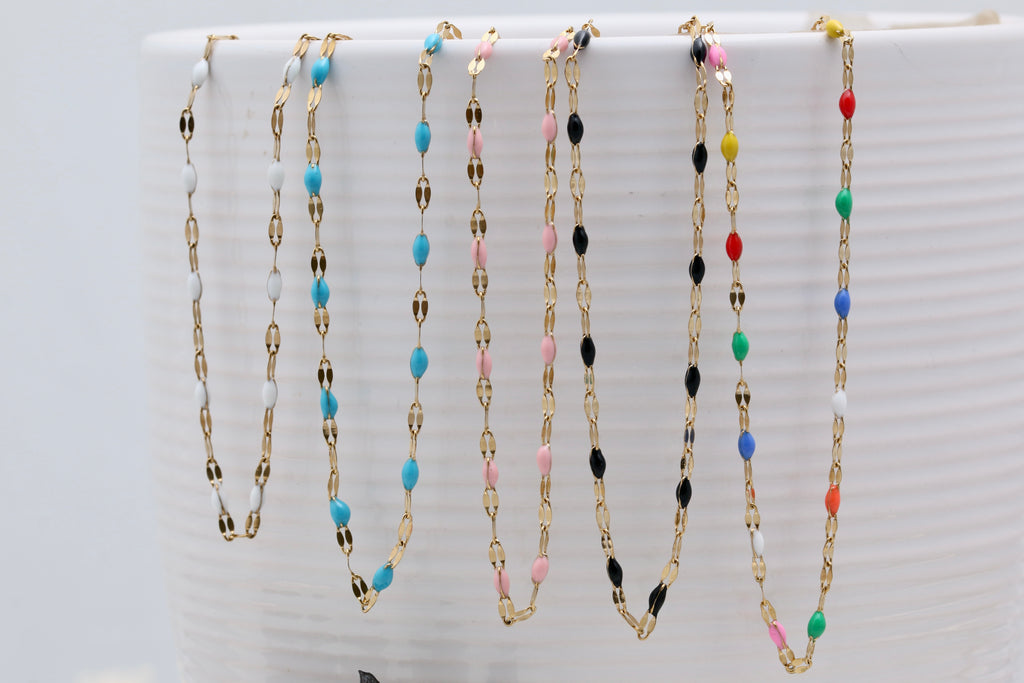 Sequence Enamel Necklaces