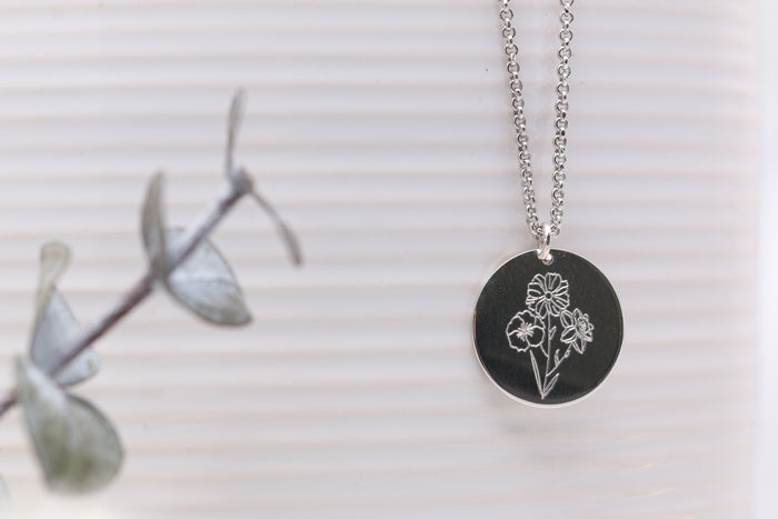 Birth Month Flower Necklace