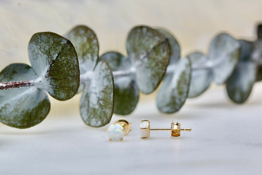 10K Opal Studs