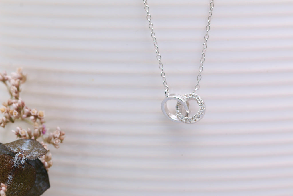 CZ Love Cuff Necklace