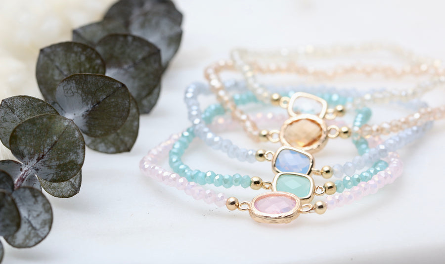Elastic Crystal Bracelets