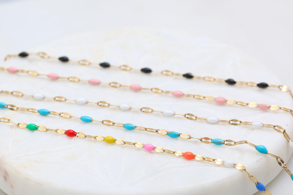 Sequence Enamel Necklaces