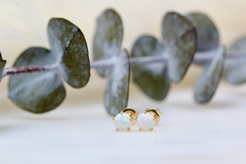 10K Opal Studs