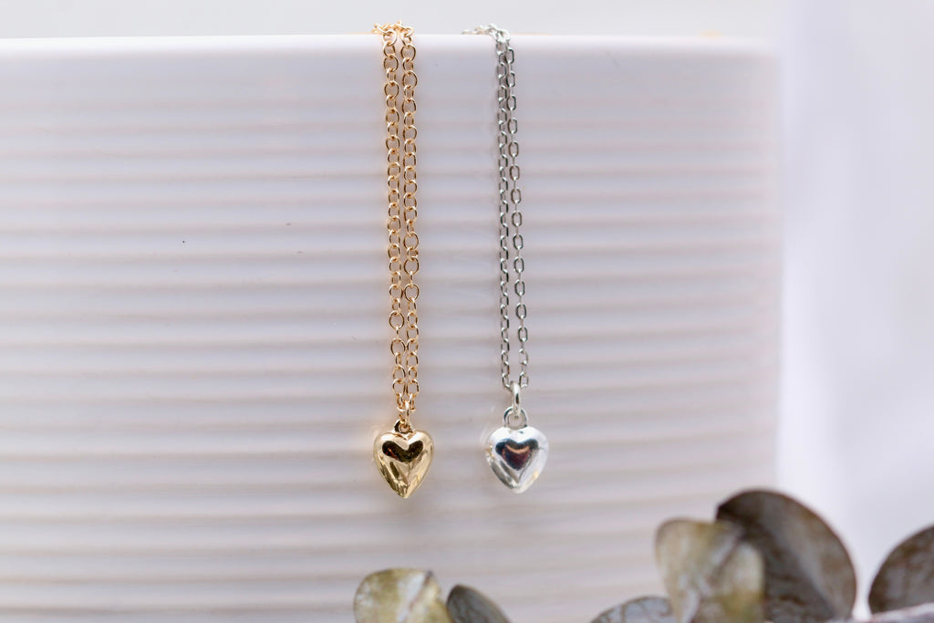 Petite Puffy Heart Necklace