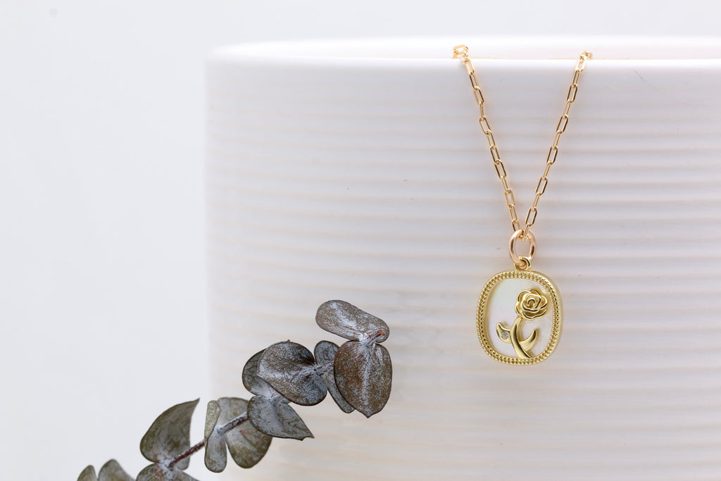Pearl Rose Necklace