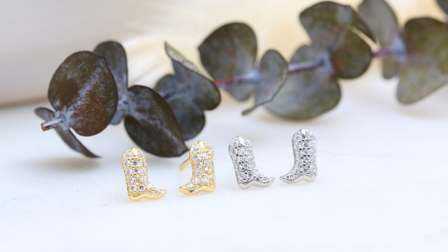Petite CZ Cowboy Boot Studs