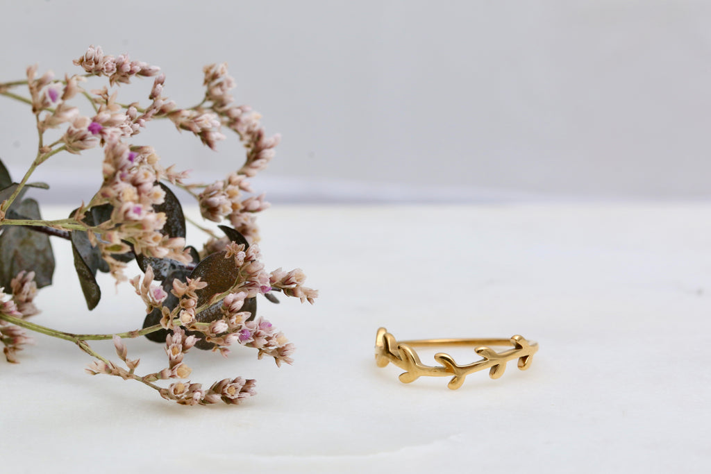 Gold Branch Ring