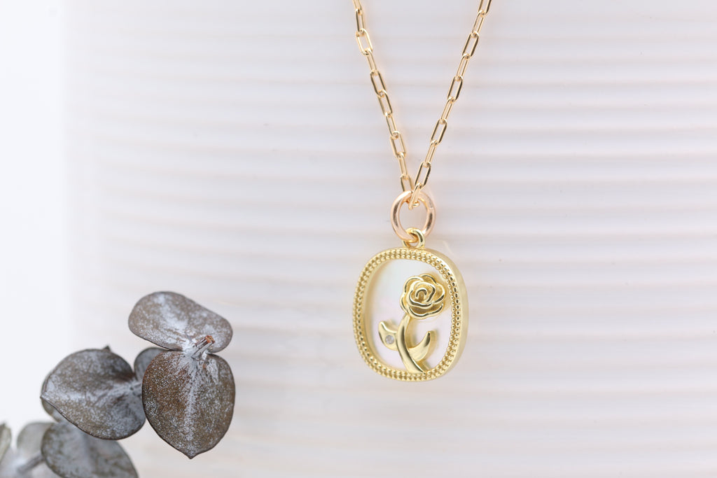 Pearl Rose Necklace