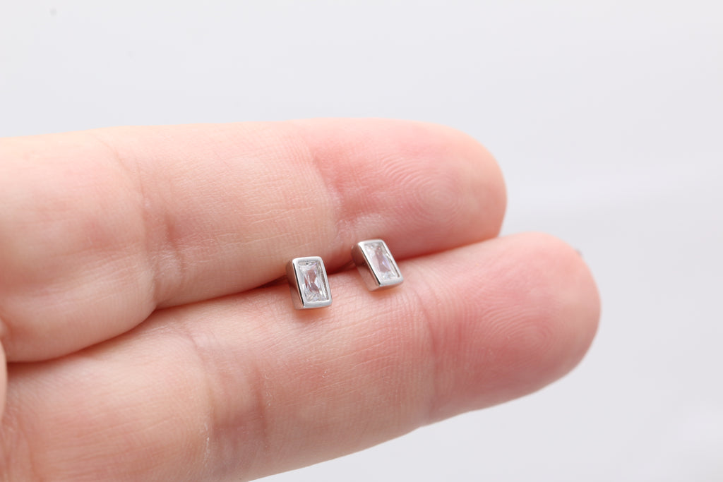 Micro Rounded Rectangle Studs