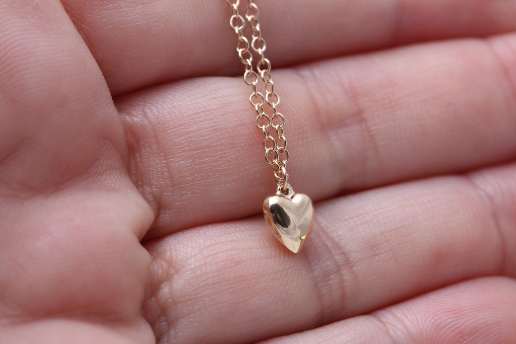 Petite Puffy Heart Necklace