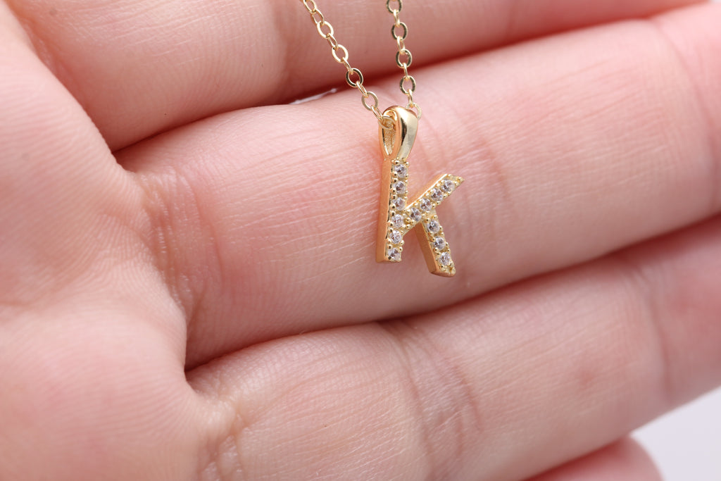 CZ Letter Necklace