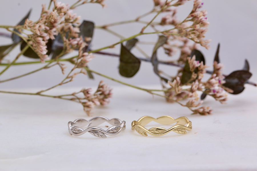 Detailed Leaf Ring