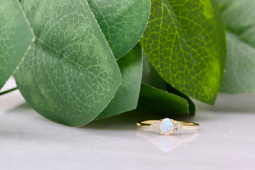 Vintage Opal CZ Ring