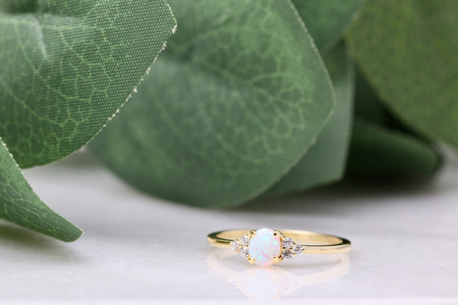 Vintage Opal CZ Ring