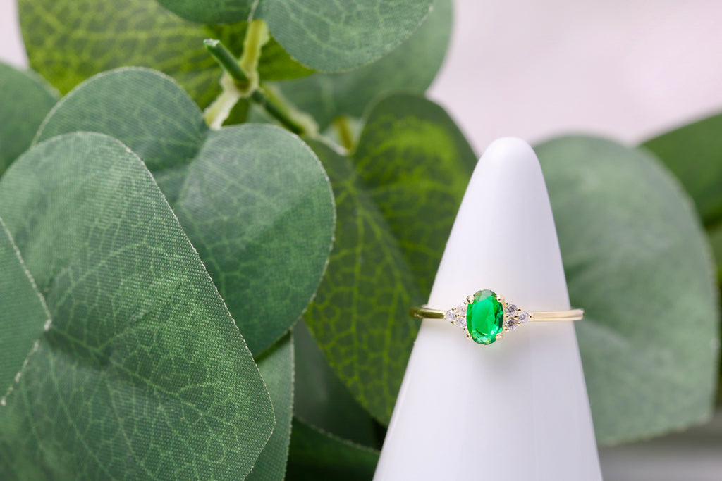 Emerald CZ Ring