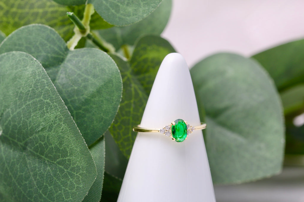 Emerald CZ Ring