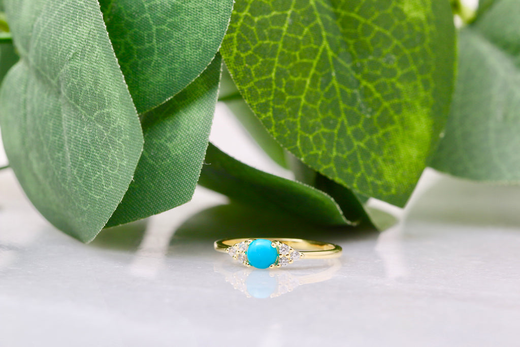 Turquoise CZ Ring