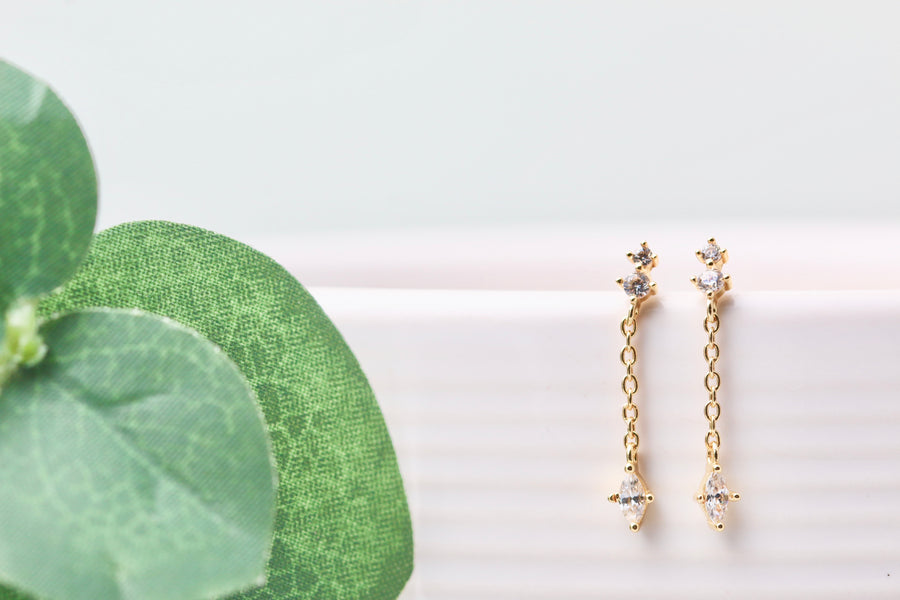 CZ Chain Dangles