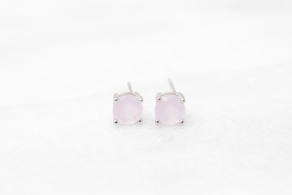 Round Gemstone Studs