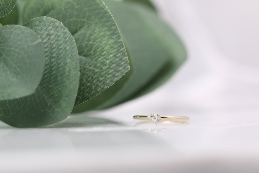 10K Bezel Sapphire Ring