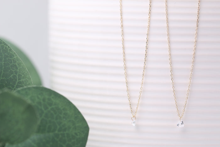 10K Micro White Sapphire Necklaces