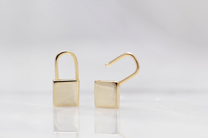 Lock Hoop Earrings