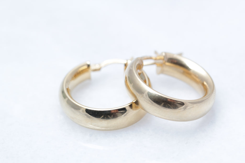Tapered Gold Hoops