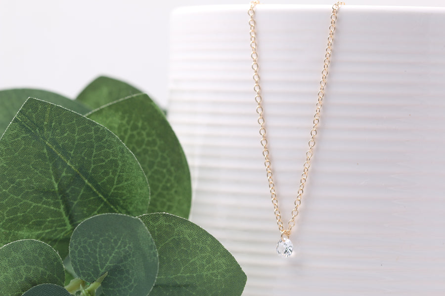 Floating CZ Necklace