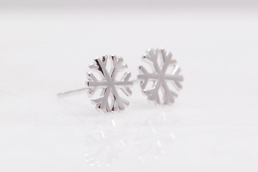 Sterling Snowflake Studs