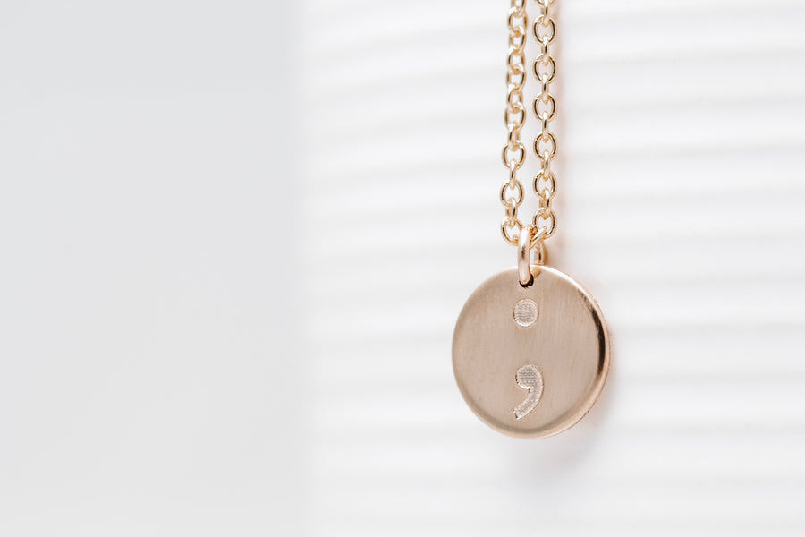 Semicolon Necklace