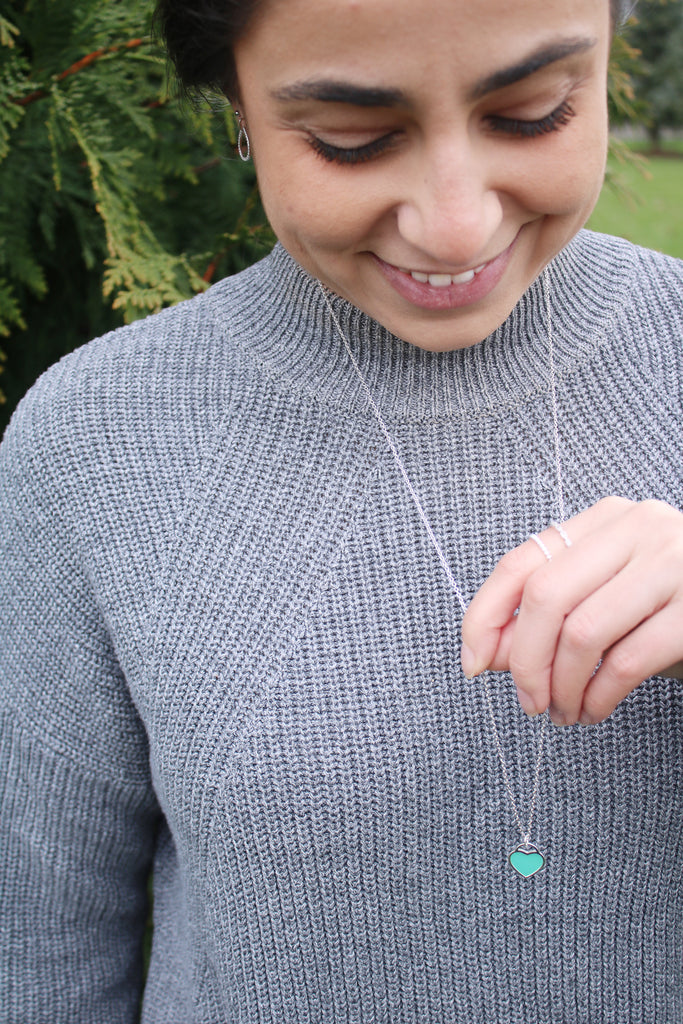 Long Heart Necklace