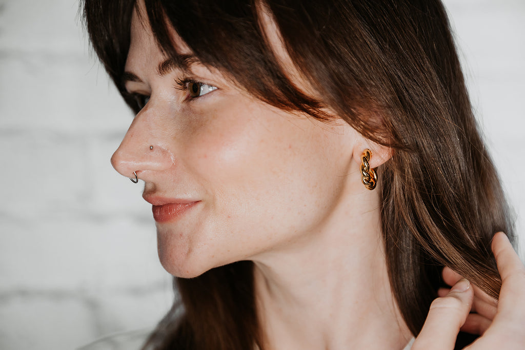 Chunky Twist Open Hoops