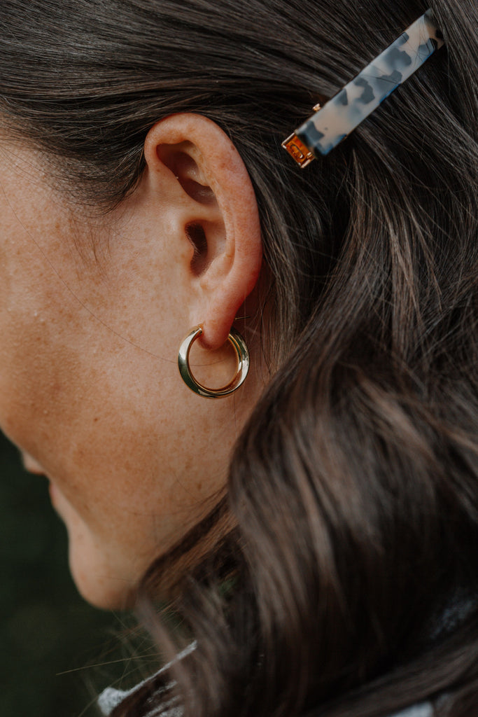 Tapered Gold Hoops