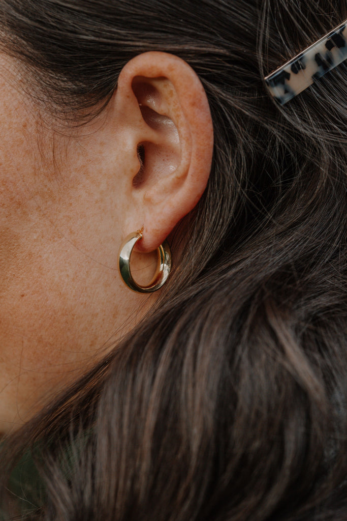 Tapered Gold Hoops