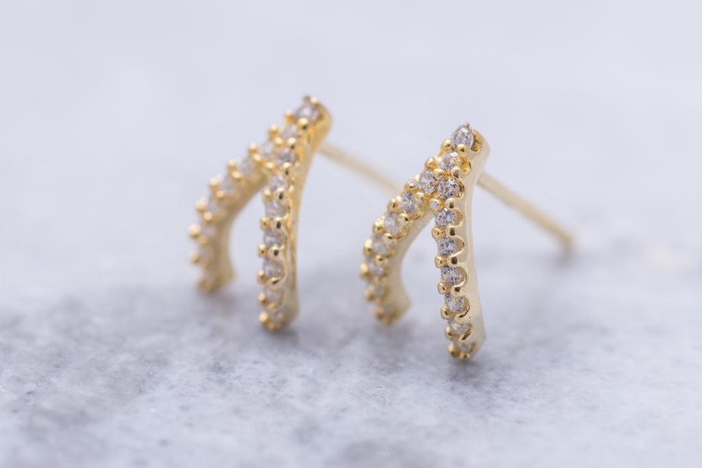 Wishbone Stud Earrings