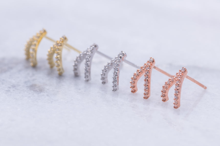 Wishbone Stud Earrings
