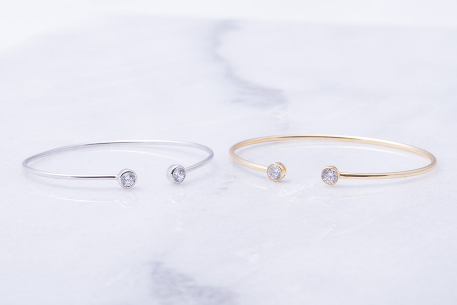 Open Crystal Bangle