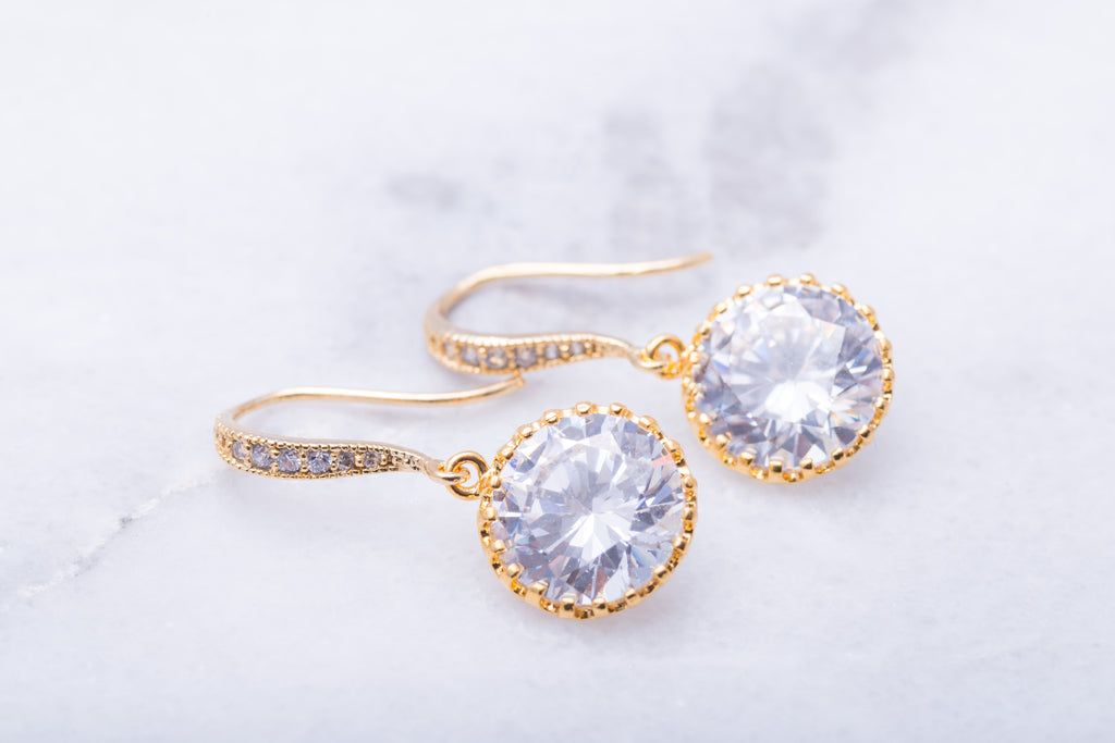 Crystal Round Earrings