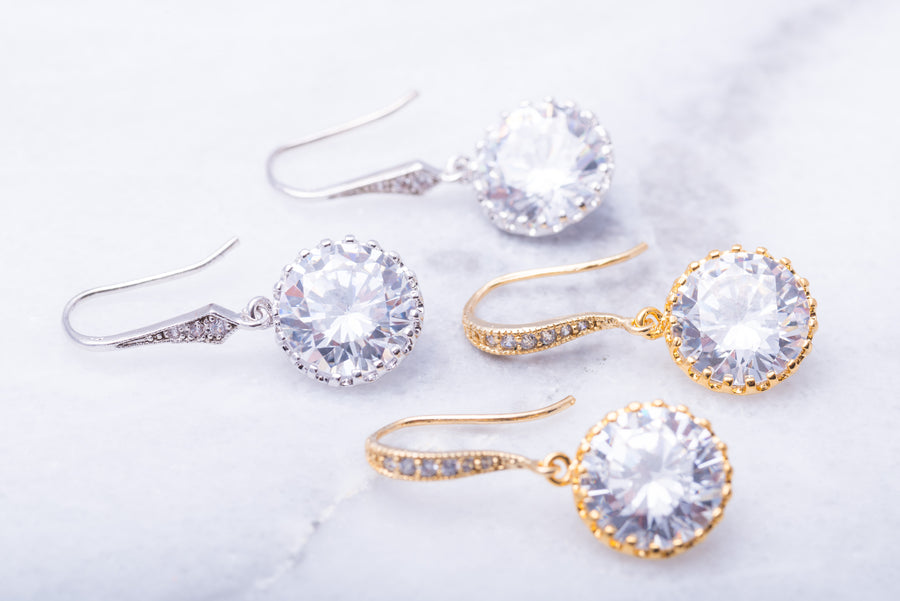 Crystal Round Earrings