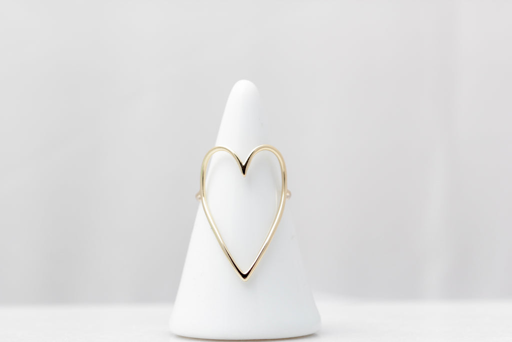 Large Open Heart Ring