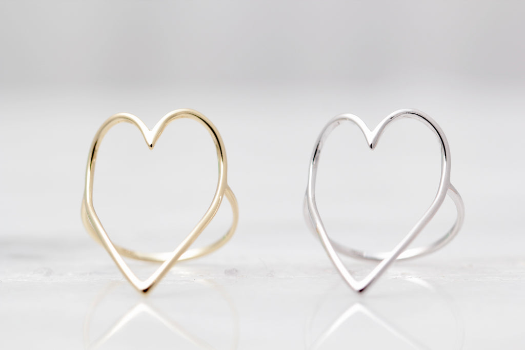Large Open Heart Ring