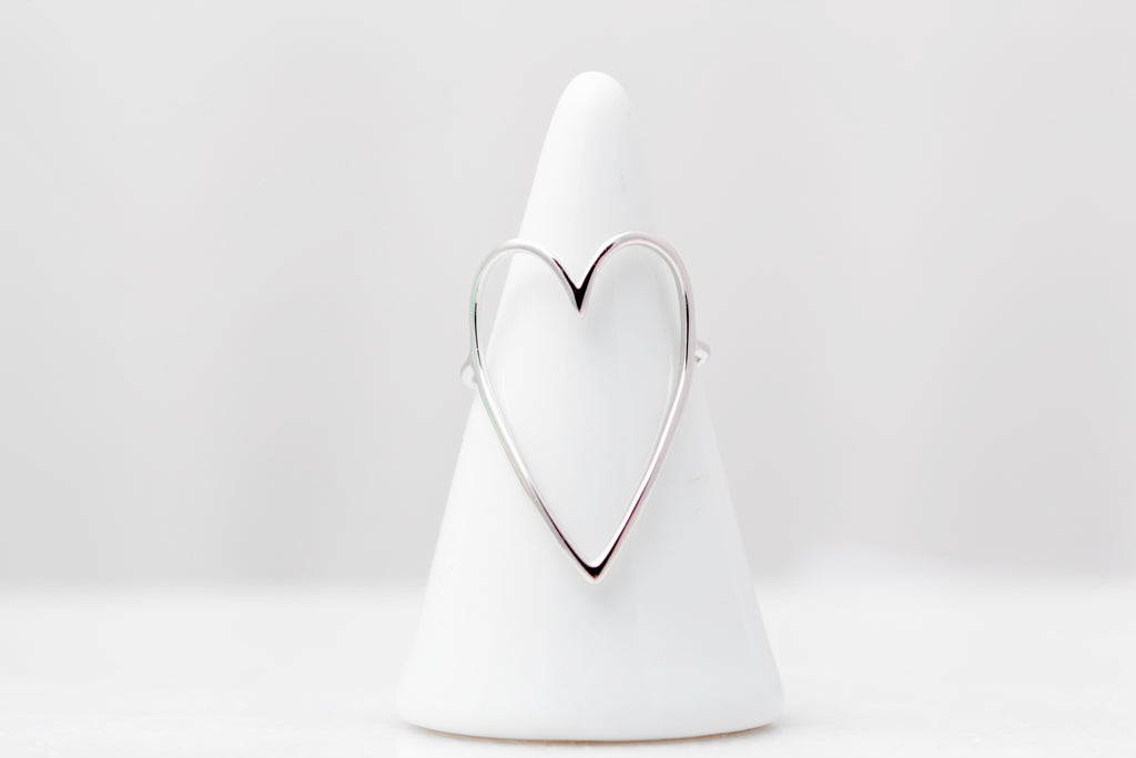 Large Open Heart Ring